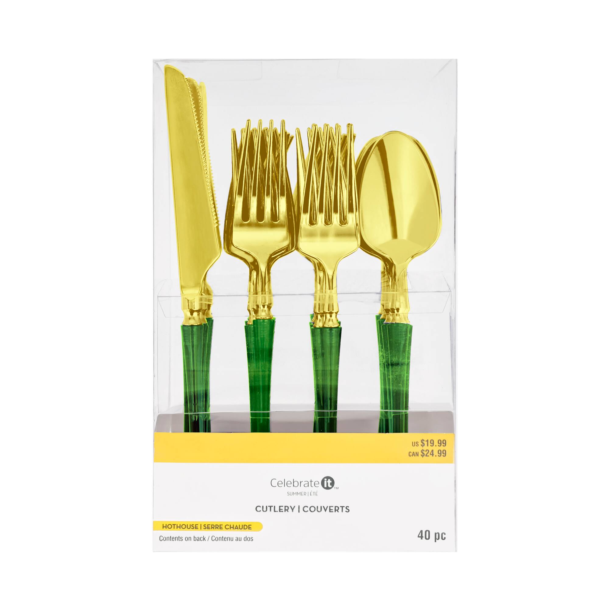 Hothouse Two-Tone Plastic Cutlery Set by Celebrate It™
